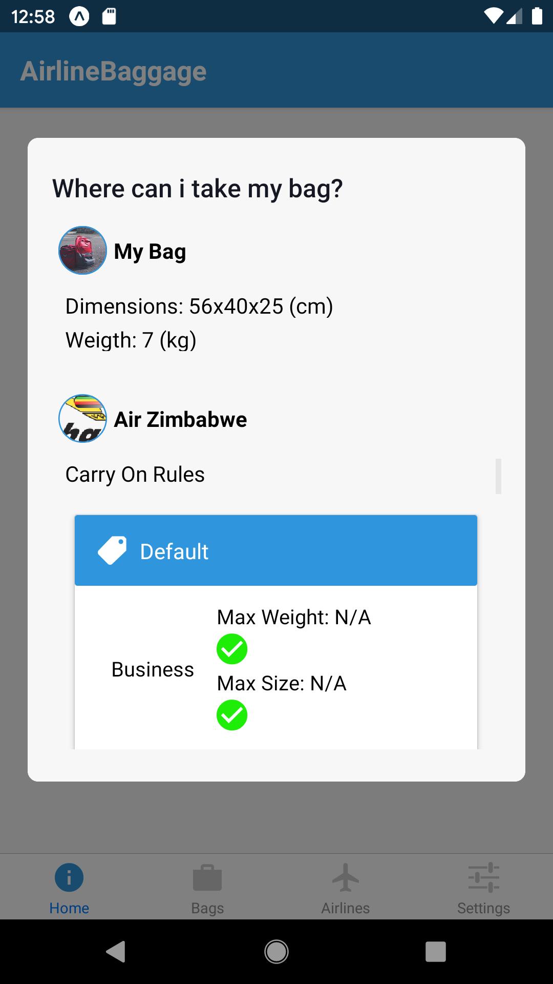 Airline Baggage