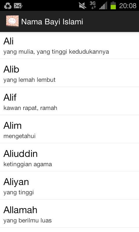 Nama Bayi Islami