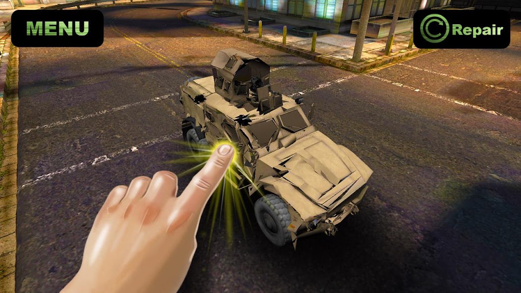 Simulator Crush War Car