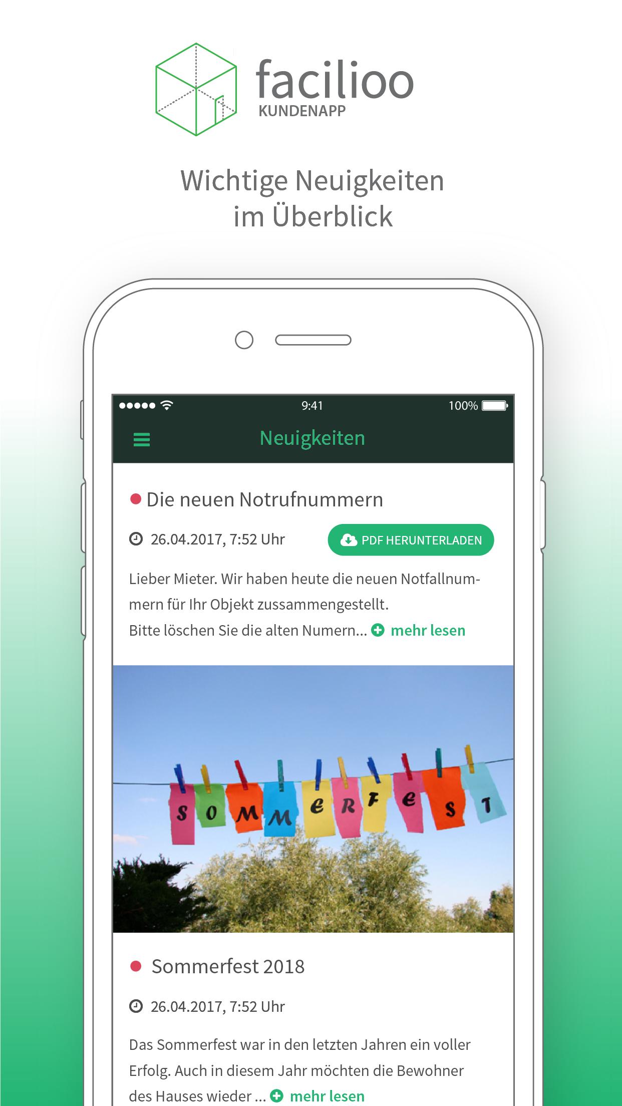facilioo Kundenapp