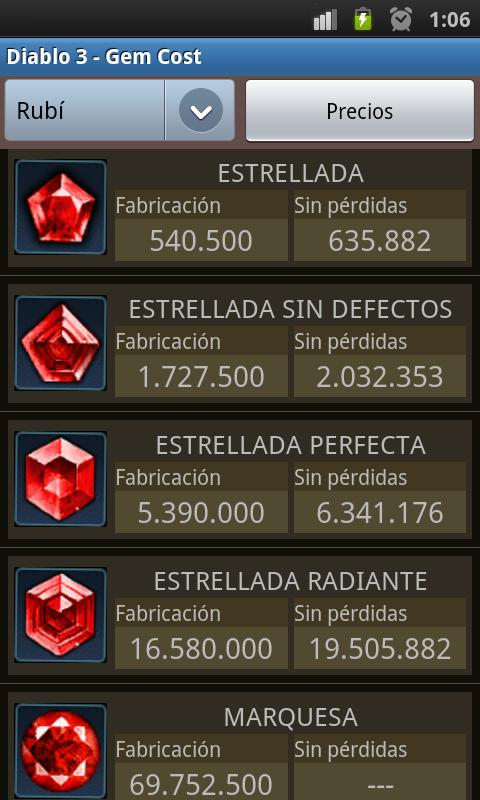 Diablo 3 - Gem Cost