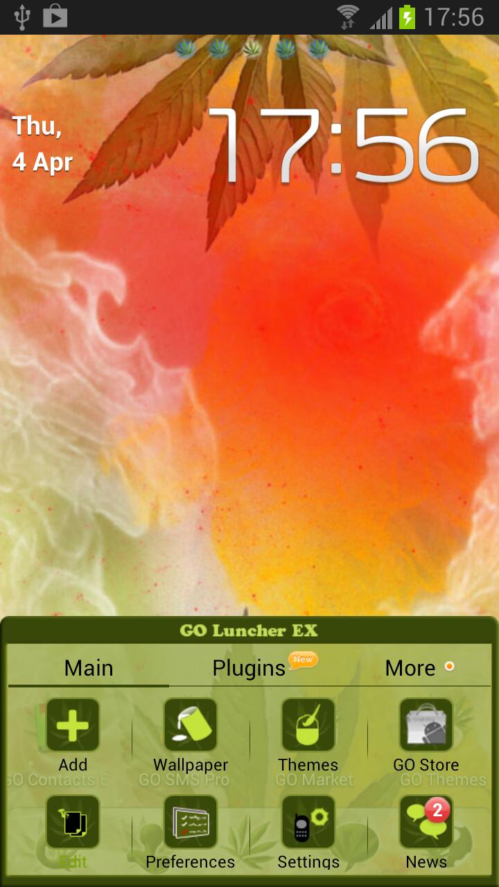 Weed Ganja - GO Launcher Theme