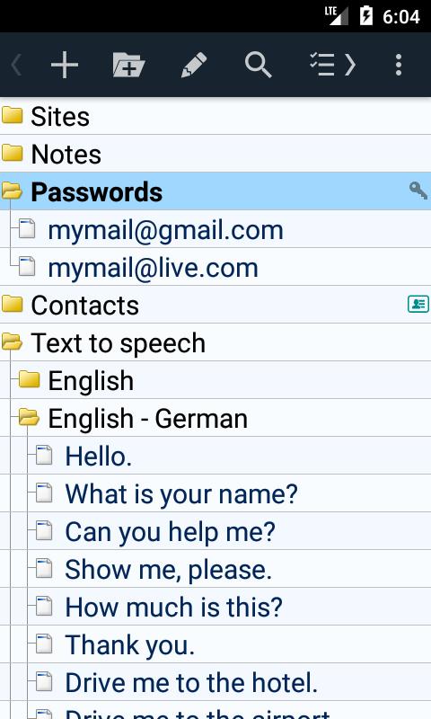 Notepad with folders - MyTreeN