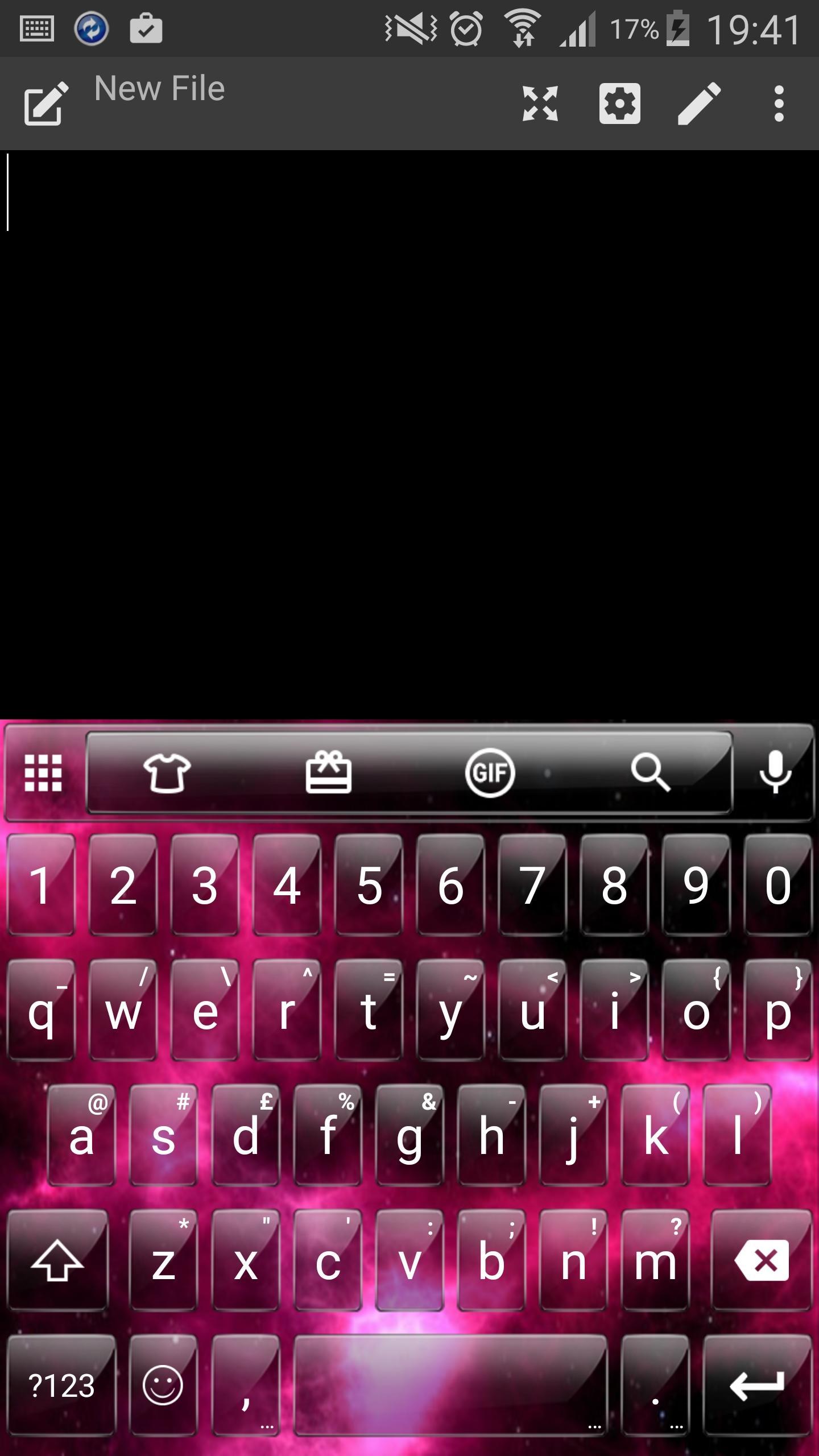 Emoji Keyboard Glass Nebula