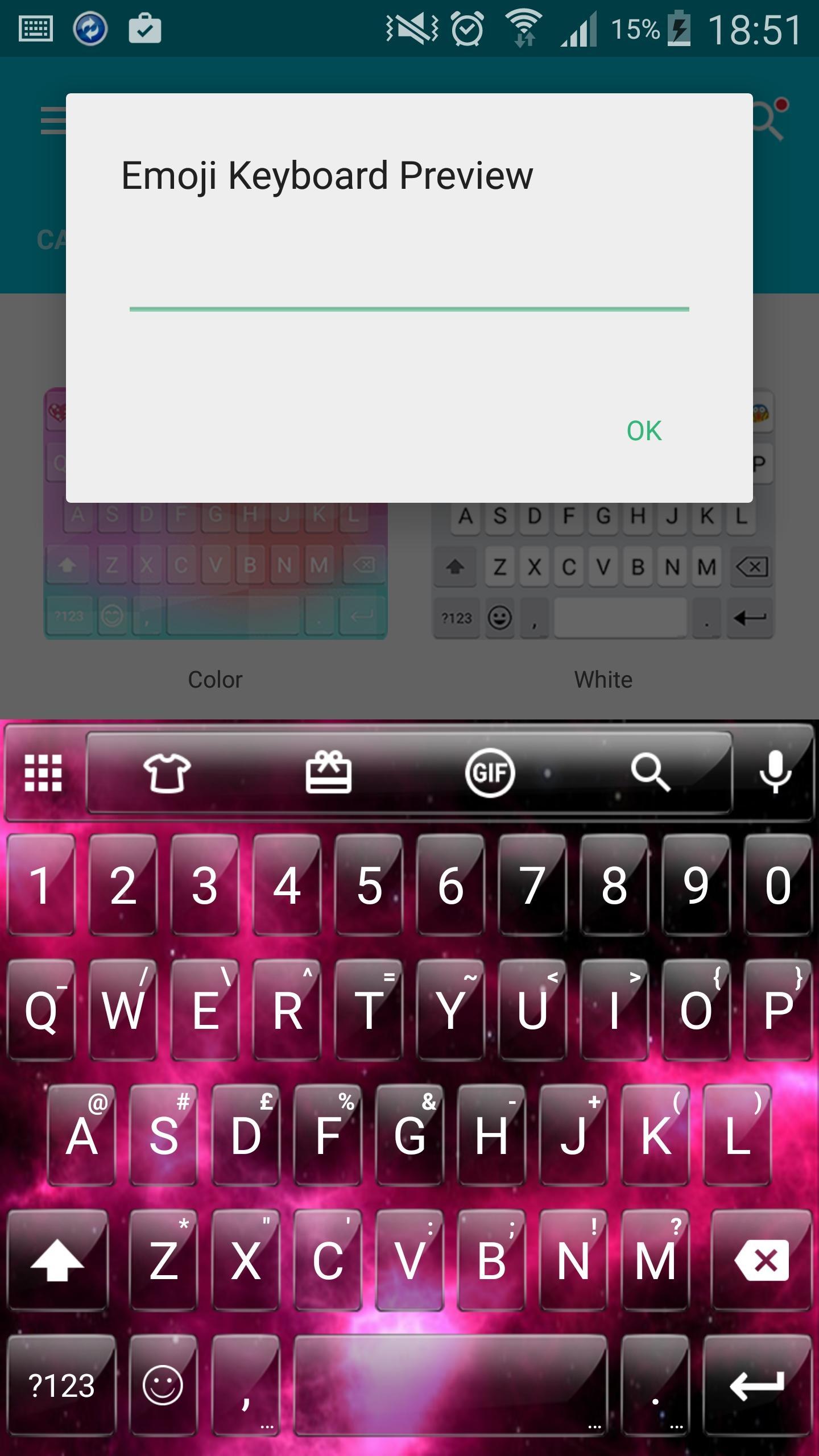 Emoji Keyboard Glass Nebula