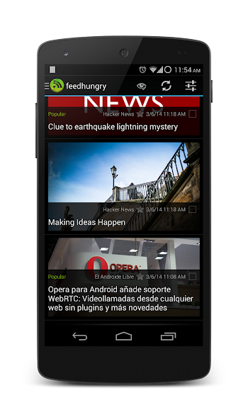 RSS Feed Hungry. Feedly reader