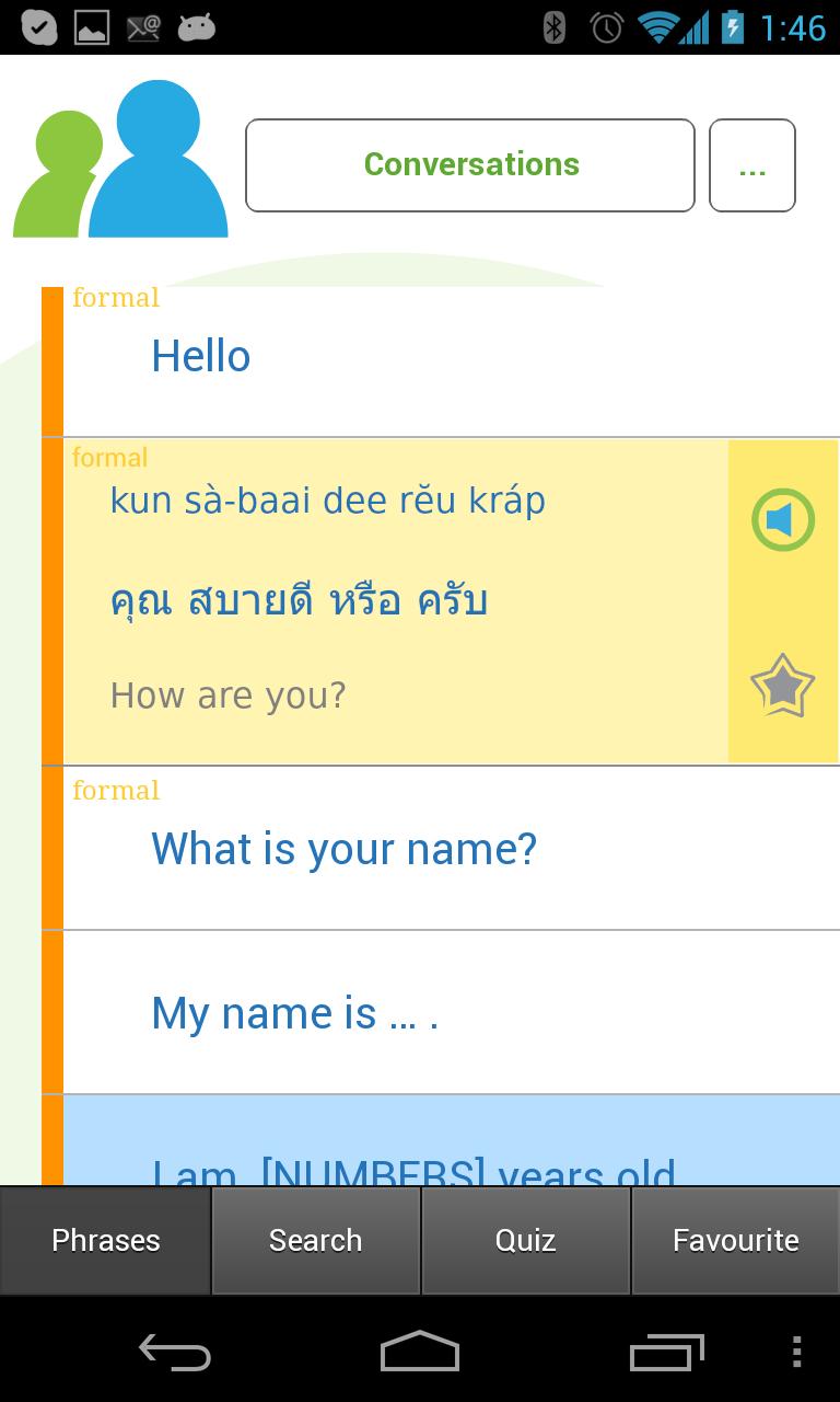 Learn Thai Phrasebook
