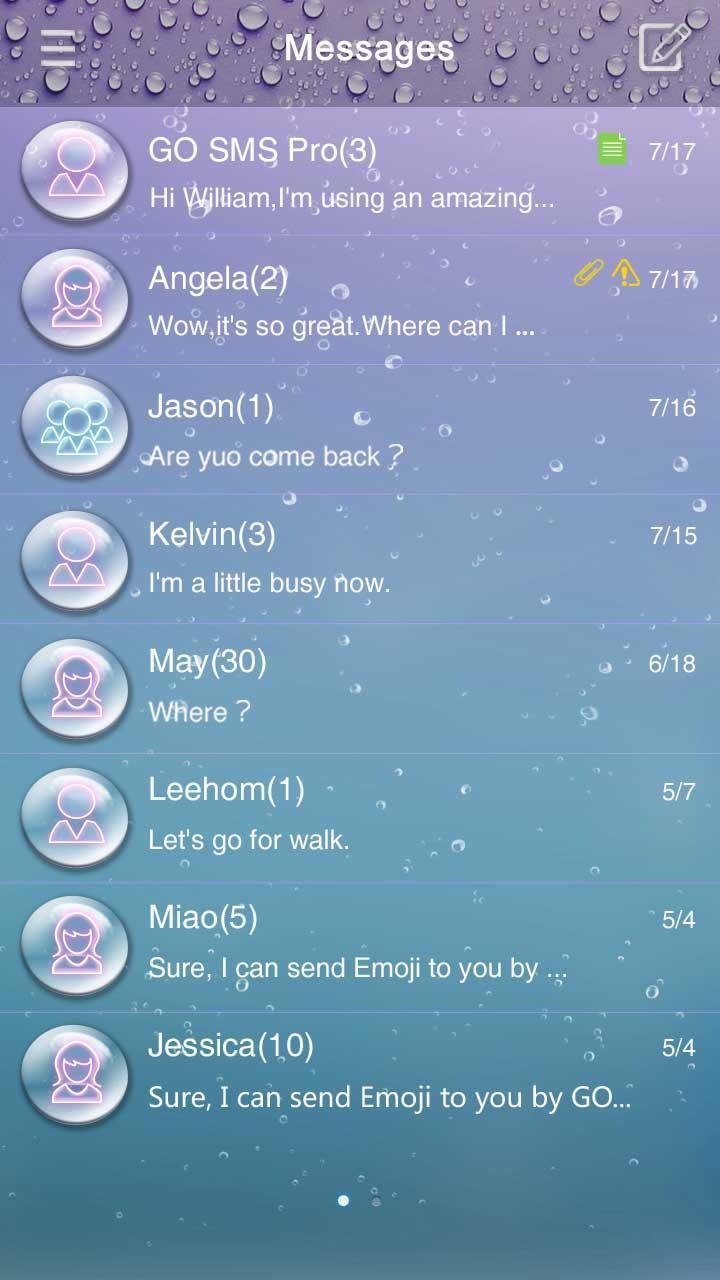 GO SMS PRO DRIPPING THEME