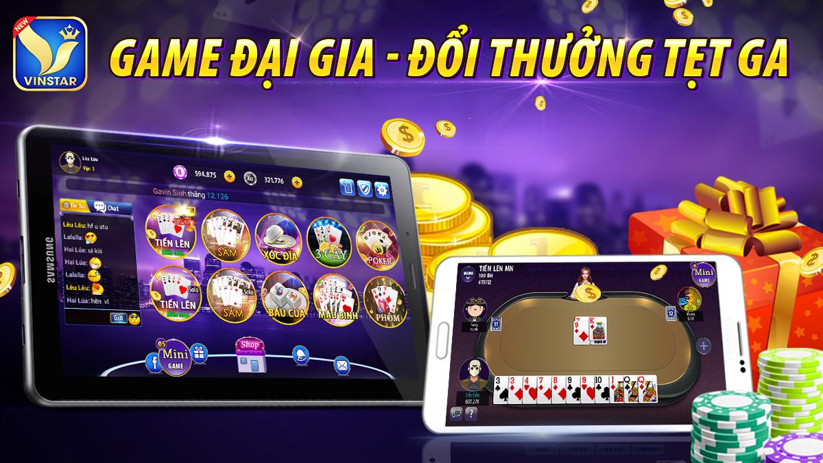 Vinstar - Game bai doi thuong, danh bai doi thuong
