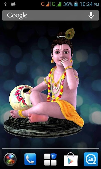 3D Krishna Live Wallpaper