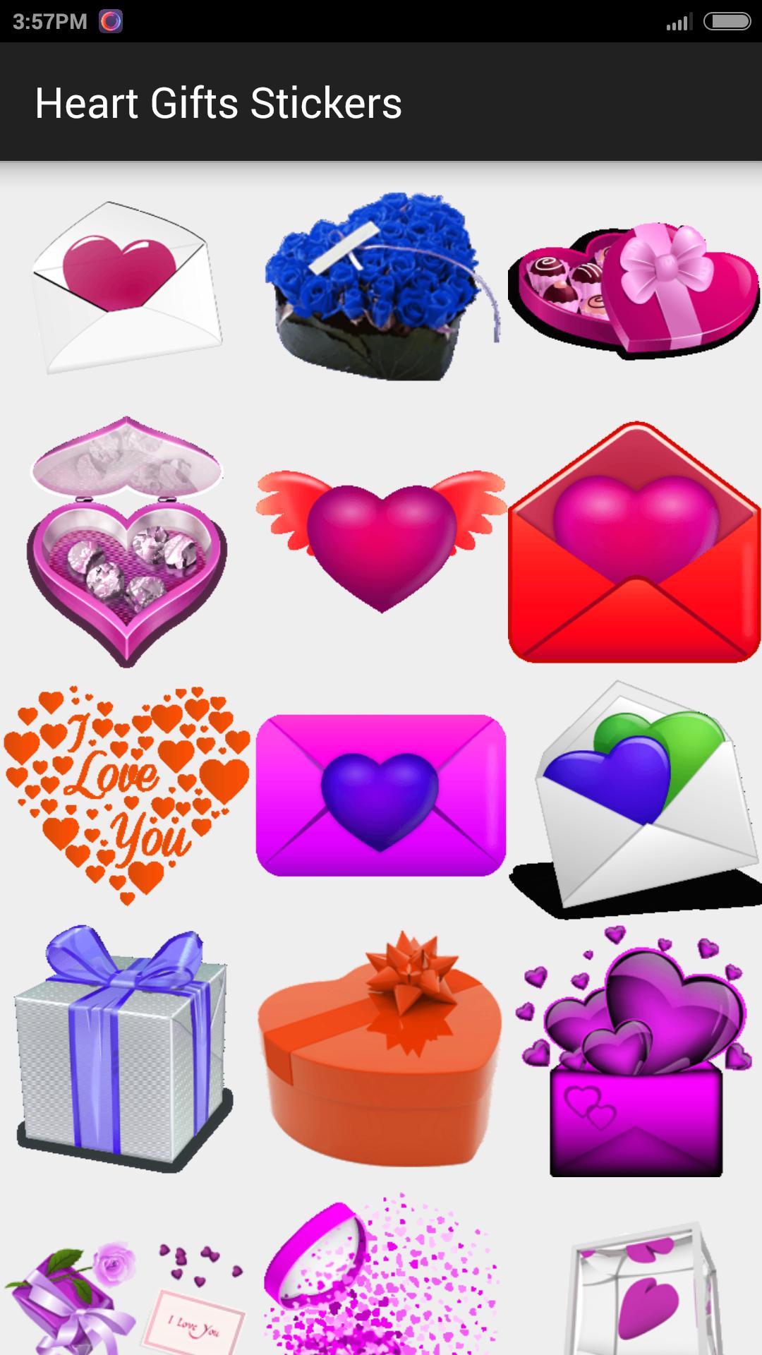 Heart Gift Love Stickers