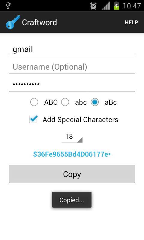 Craftword Unique Password Gen
