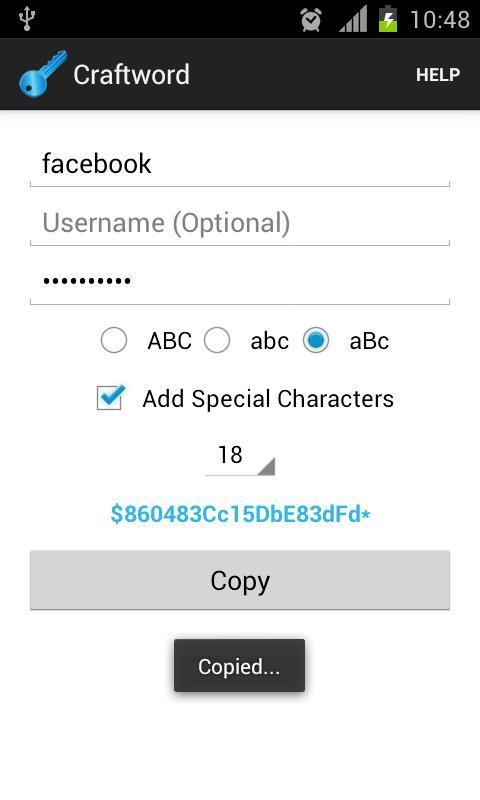 Craftword Unique Password Gen