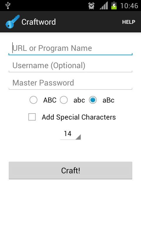 Craftword Unique Password Gen
