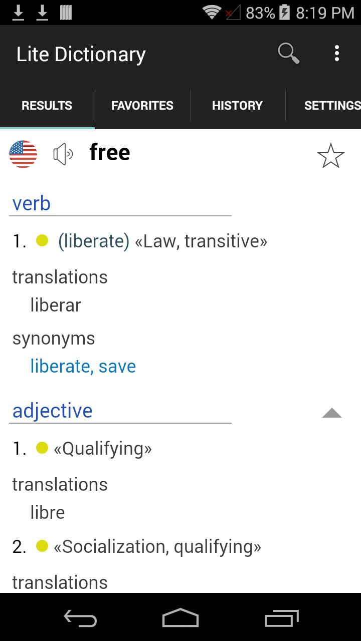 English Spanish Free Dictionar