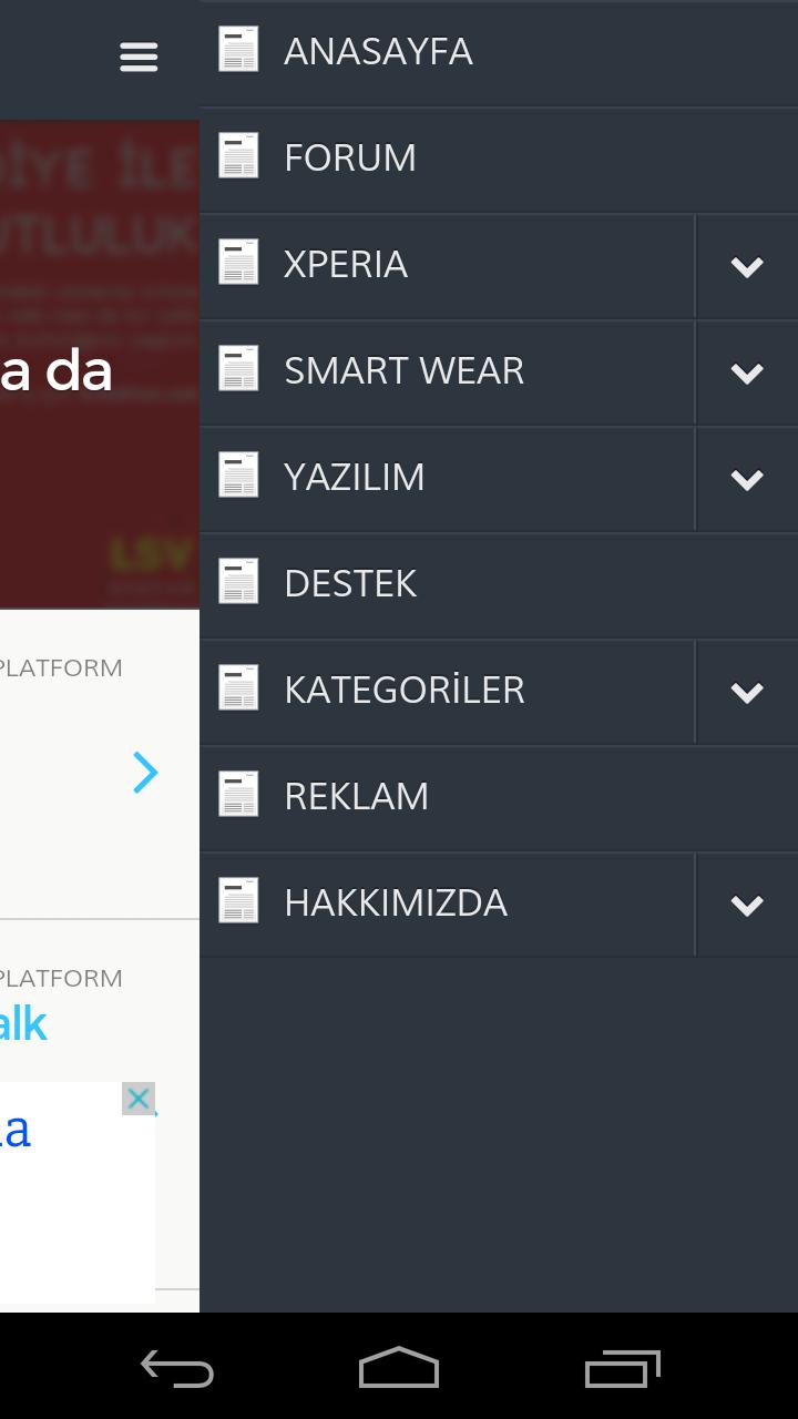 Xperia Platform Mobile App
