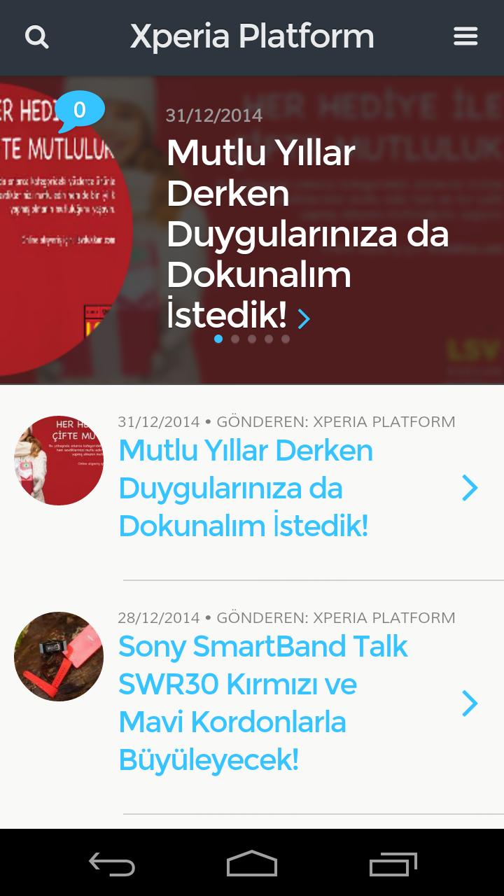 Xperia Platform Mobile App