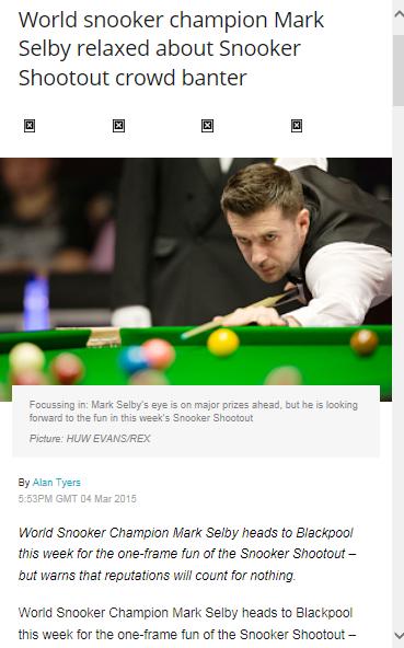 Snooker News