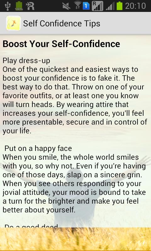Self Confidence Tips