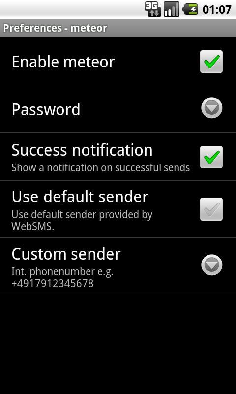WebSMS: Meteor Webtext (old)
