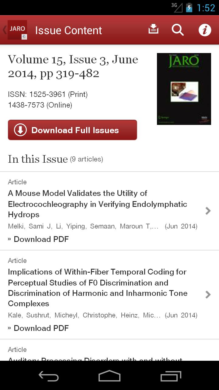 J Assn Research Otolaryngology