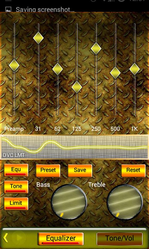 Poweramp Skin Yellow Metal