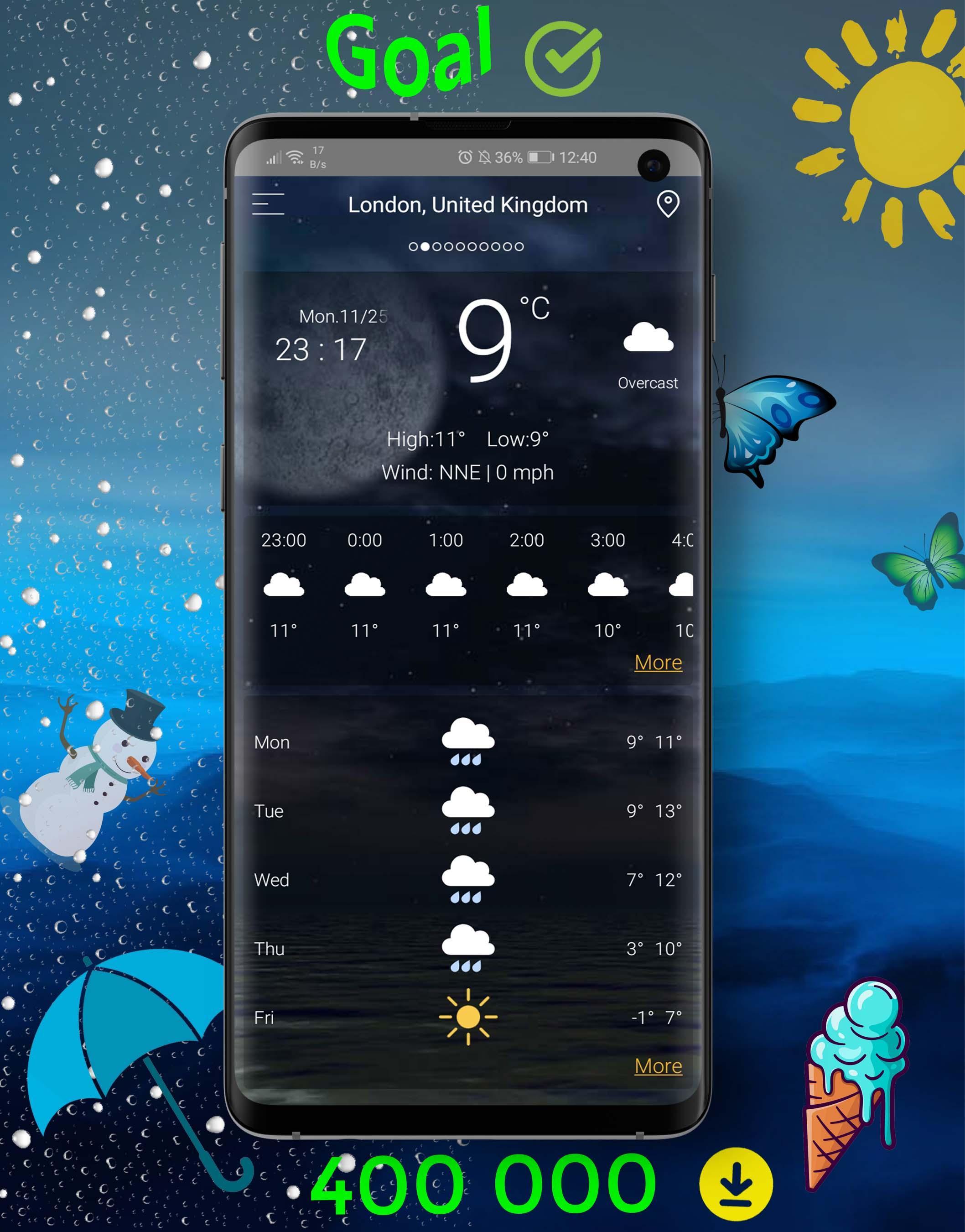 Weather Live Forecast & Clock Widget