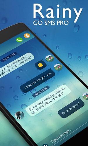 (FREE) GO SMS PRO RAINY THEME