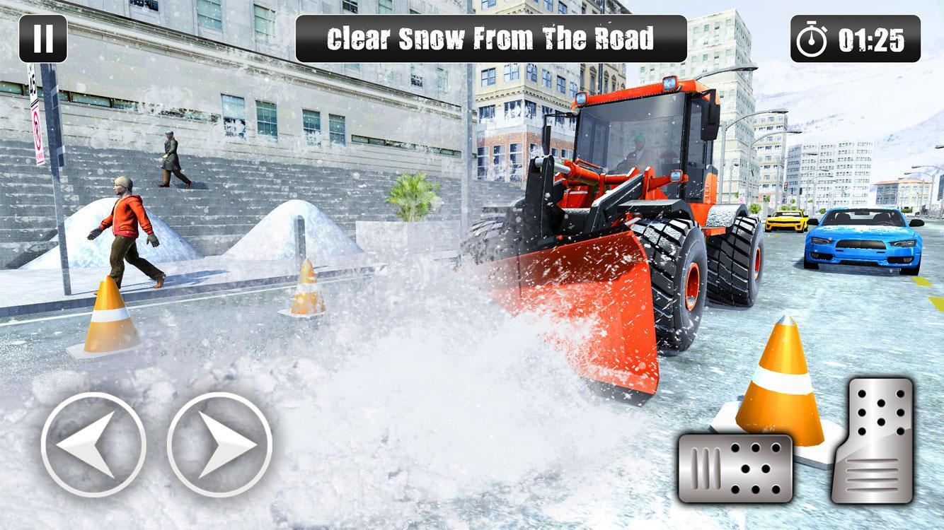 Real Snow Plow Truck Simulator - Excavator Games