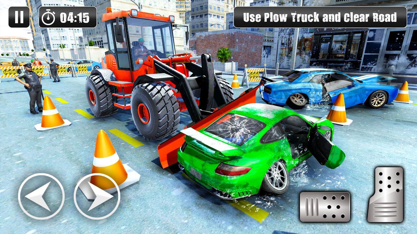 Real Snow Plow Truck Simulator - Excavator Games