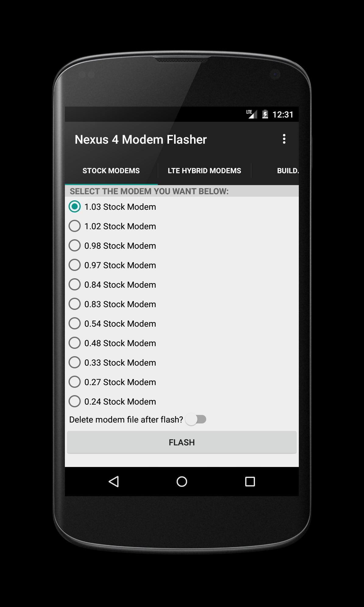 Nexus 4 LTE Modem Flasher