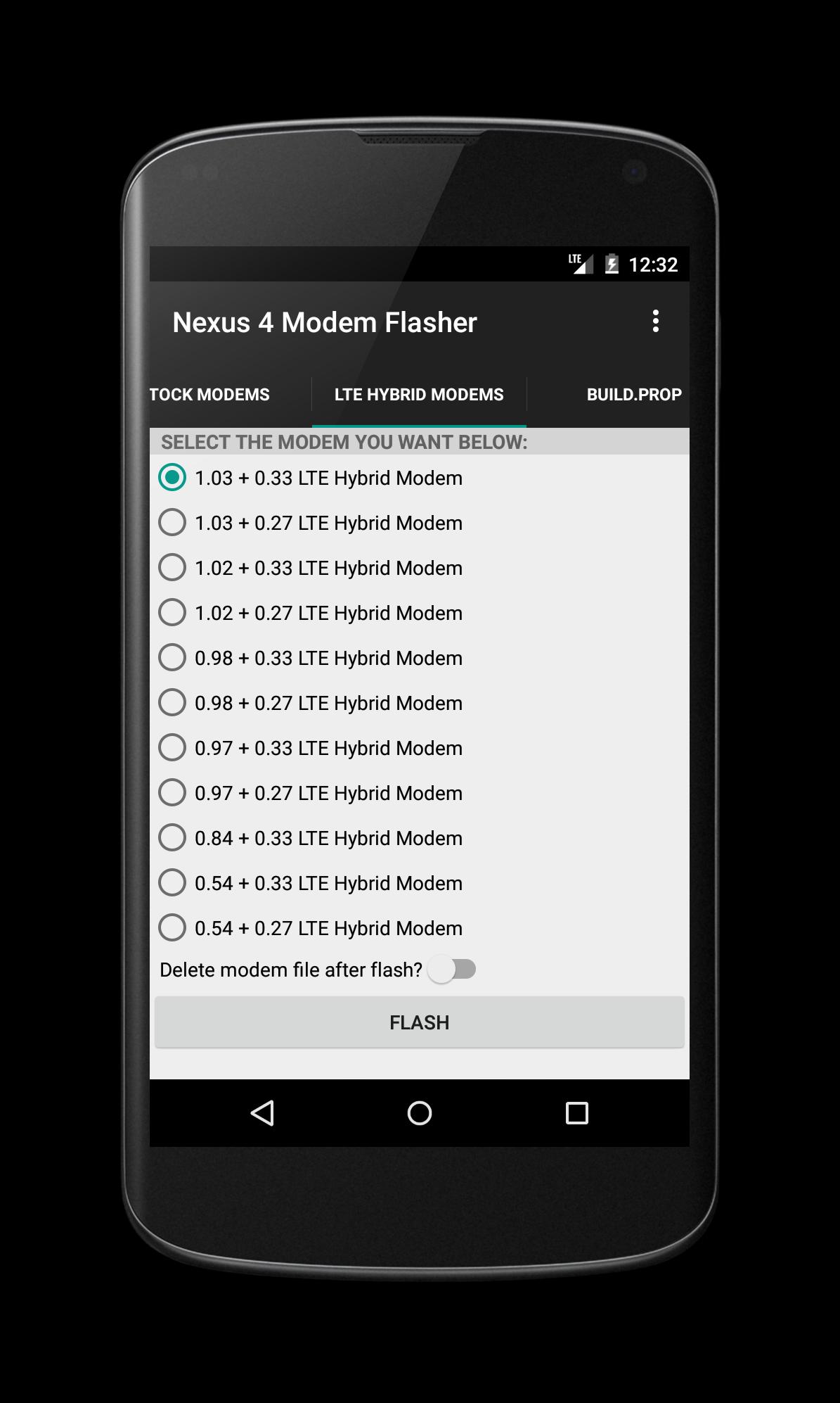 Nexus 4 LTE Modem Flasher