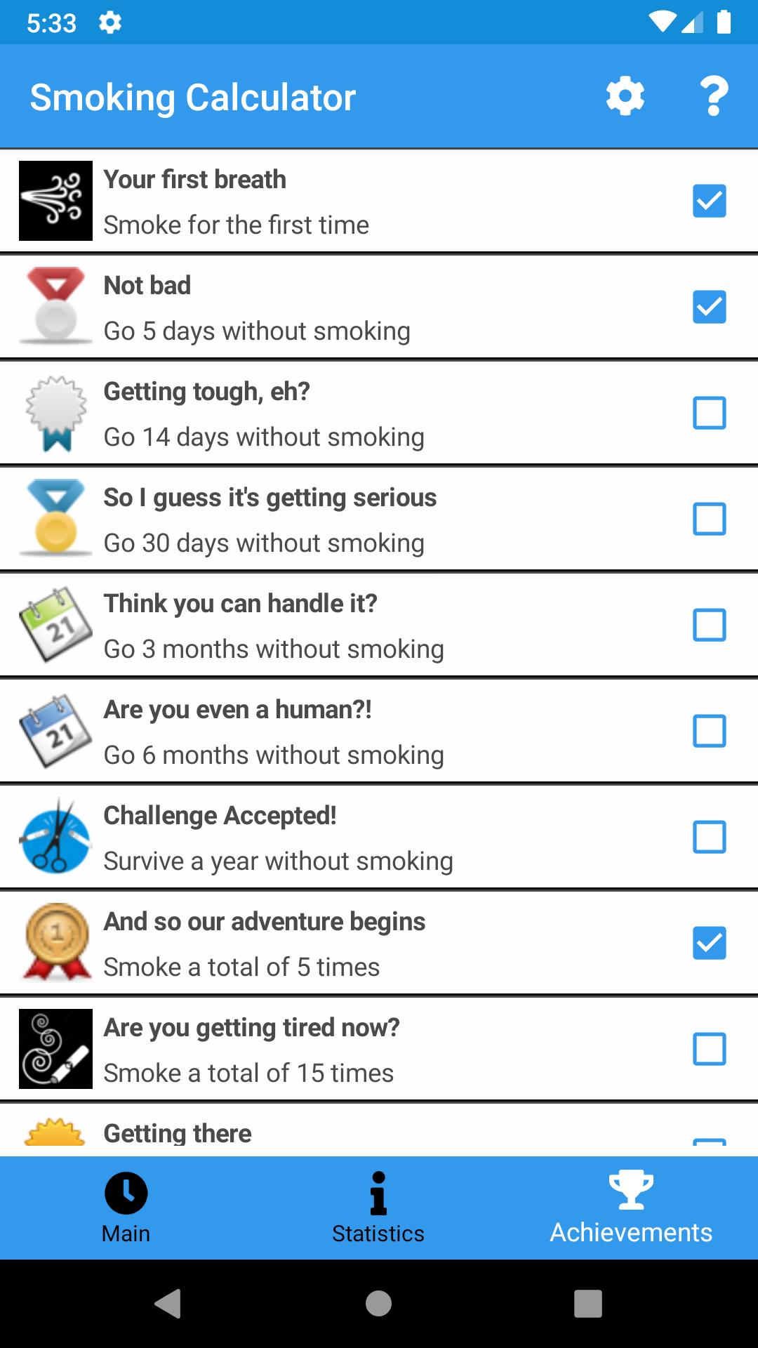 Smoking Calculator