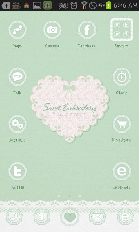Emboridery2 go launcher theme