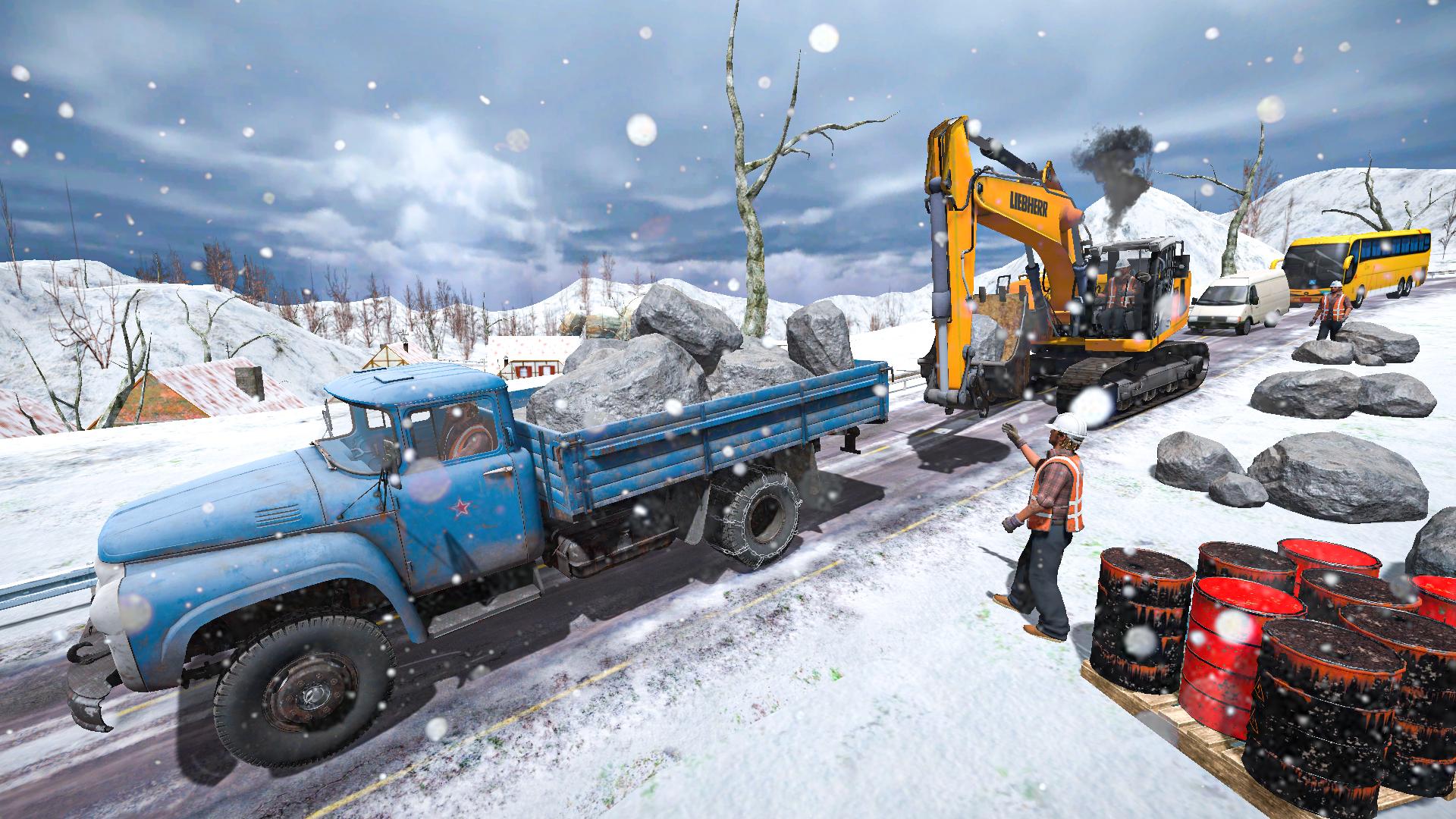 Offroad Snow Excavator: Grand Crane Simulator Game