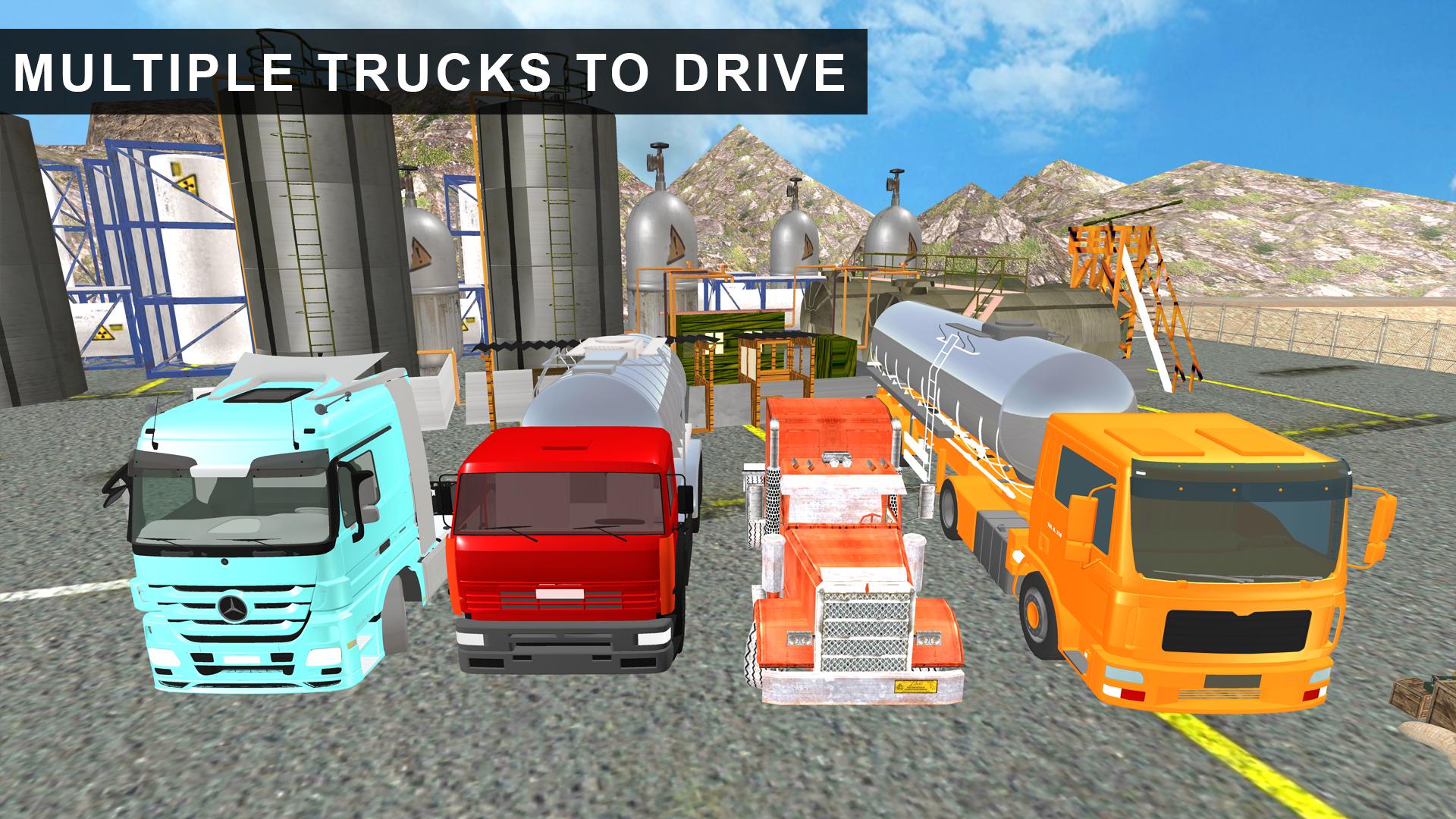 Oil Tanker Transport Offroad Truck Driver