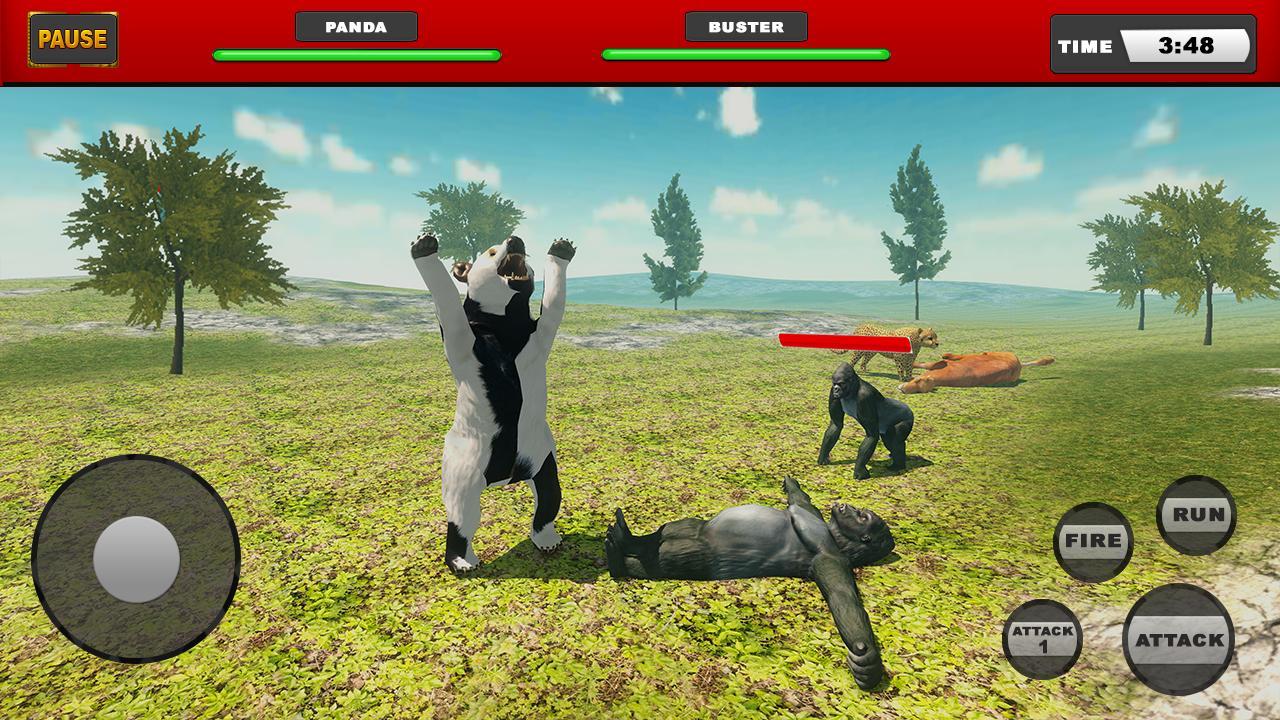 Wild Panda vs Angry Gorilla Battle