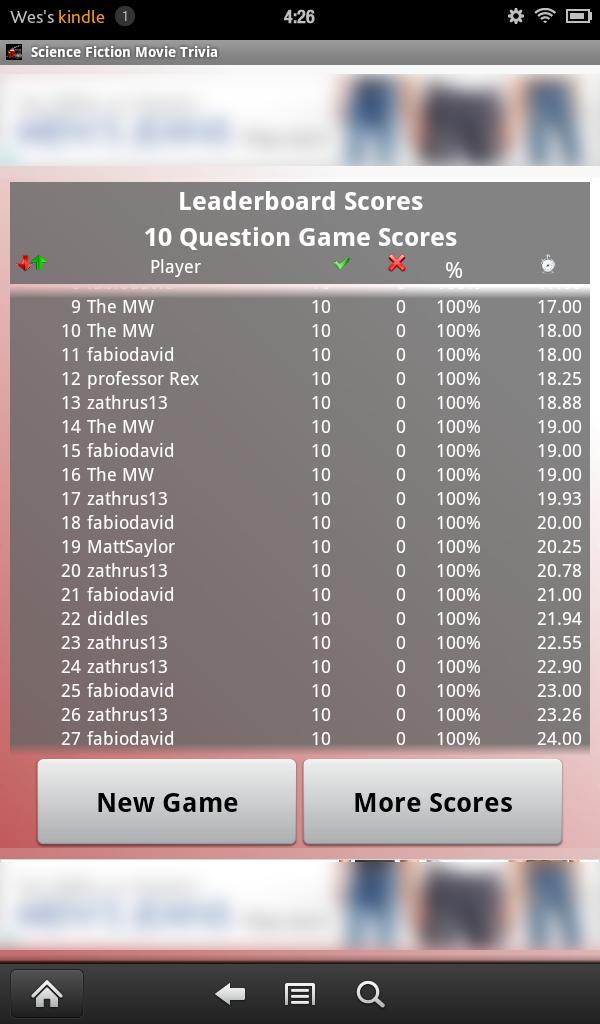 Science Fiction Movie Trivia