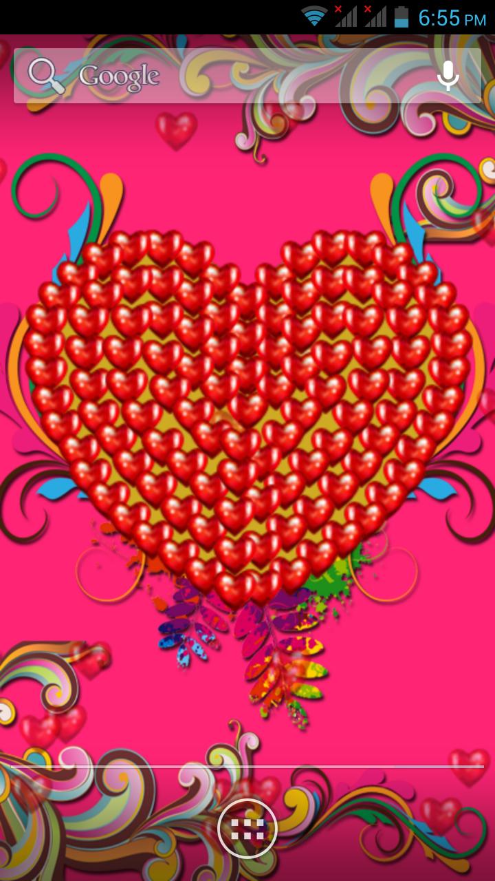 Lover's Photo Hearts Wallpaper