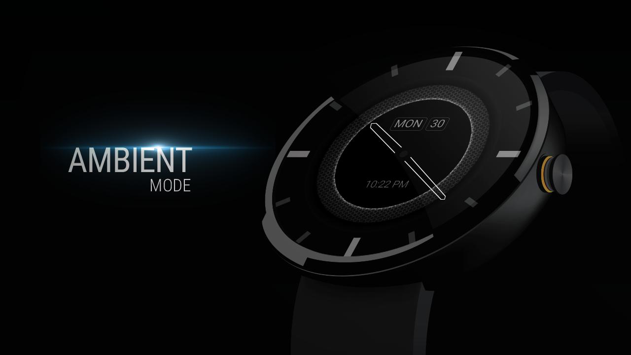 Blue Carbon Analog Watch Face