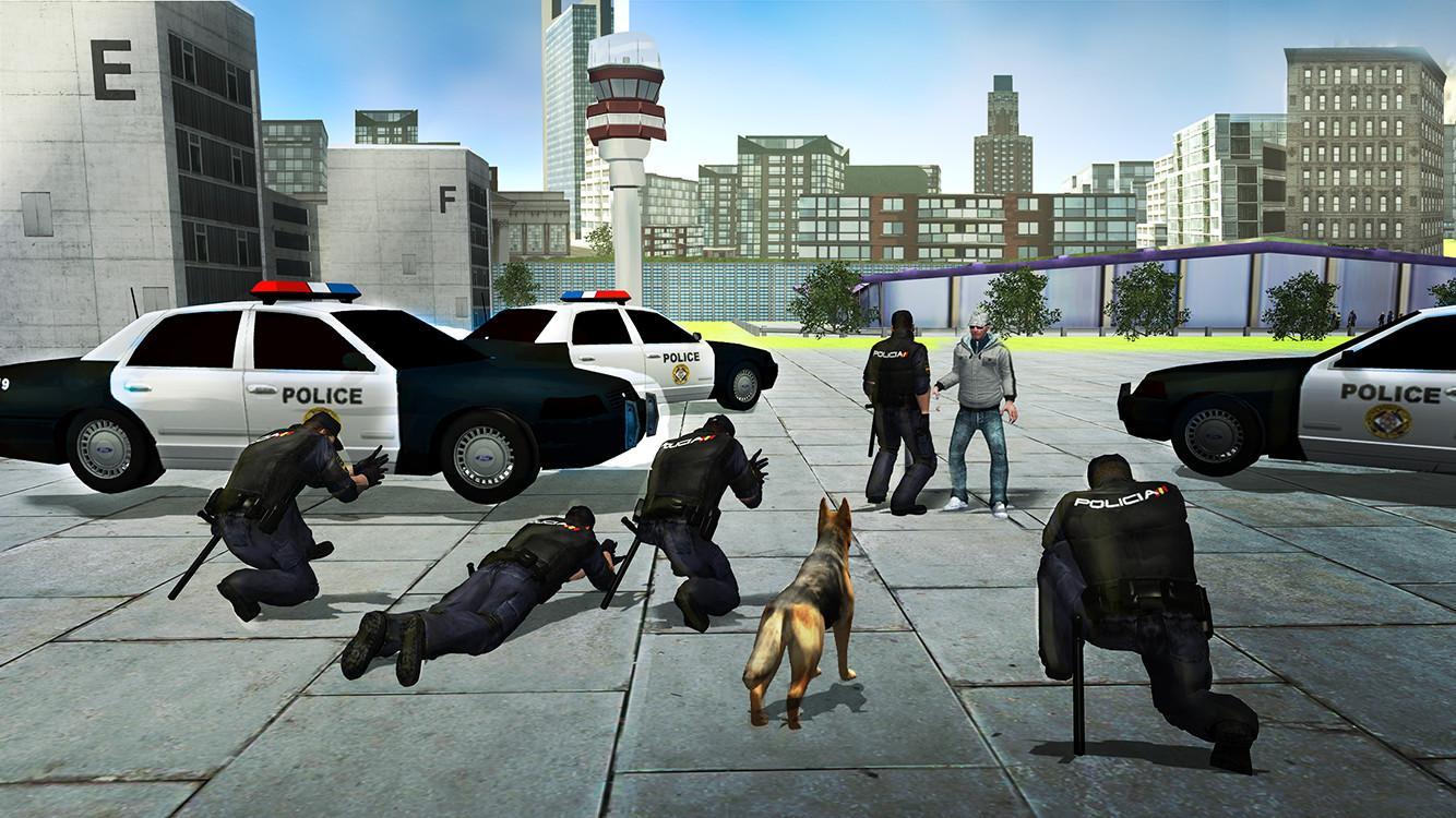 Airport Police Dog Crime Chase