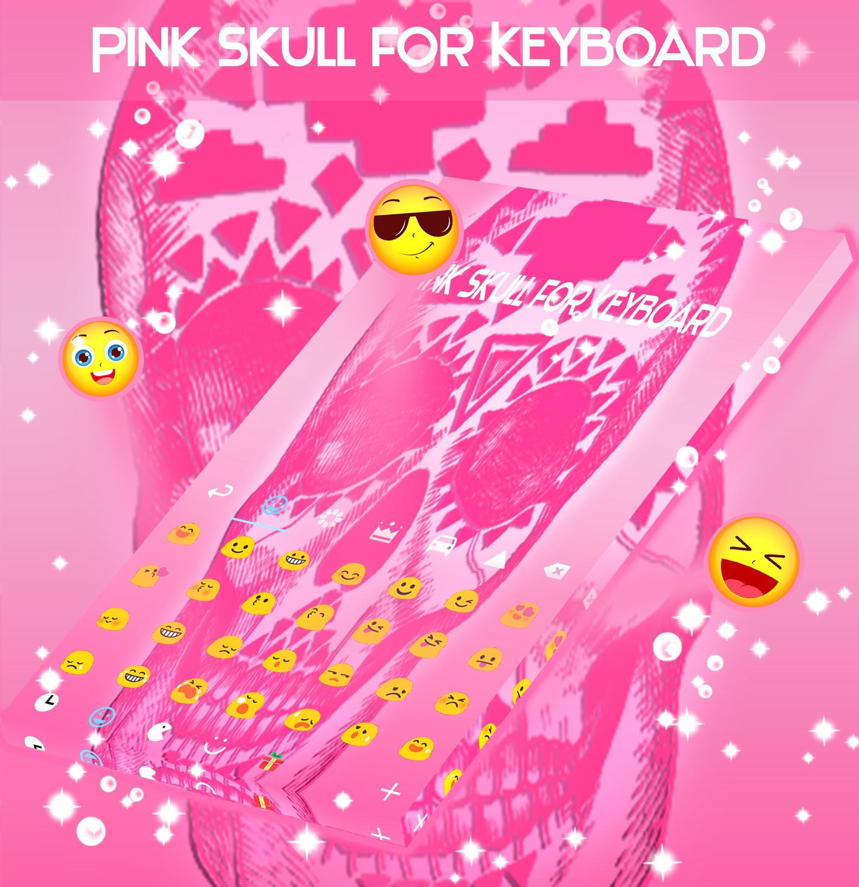 Pink Skull Theme Keyboard