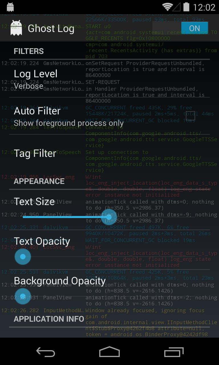 Ghost Log (logcat viewer)