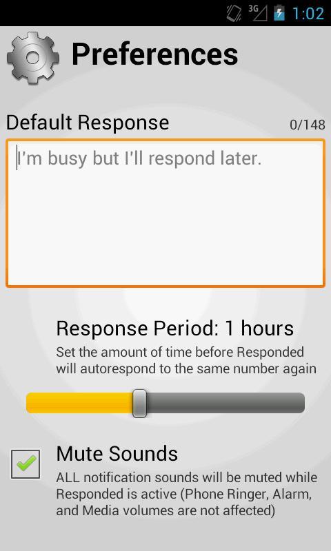 Responded (Auto Text Response)