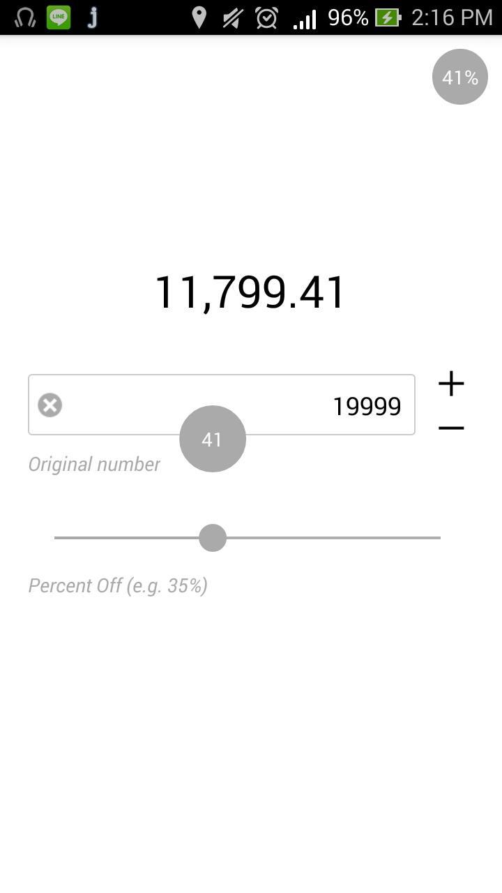 Percentage Slide Calculator