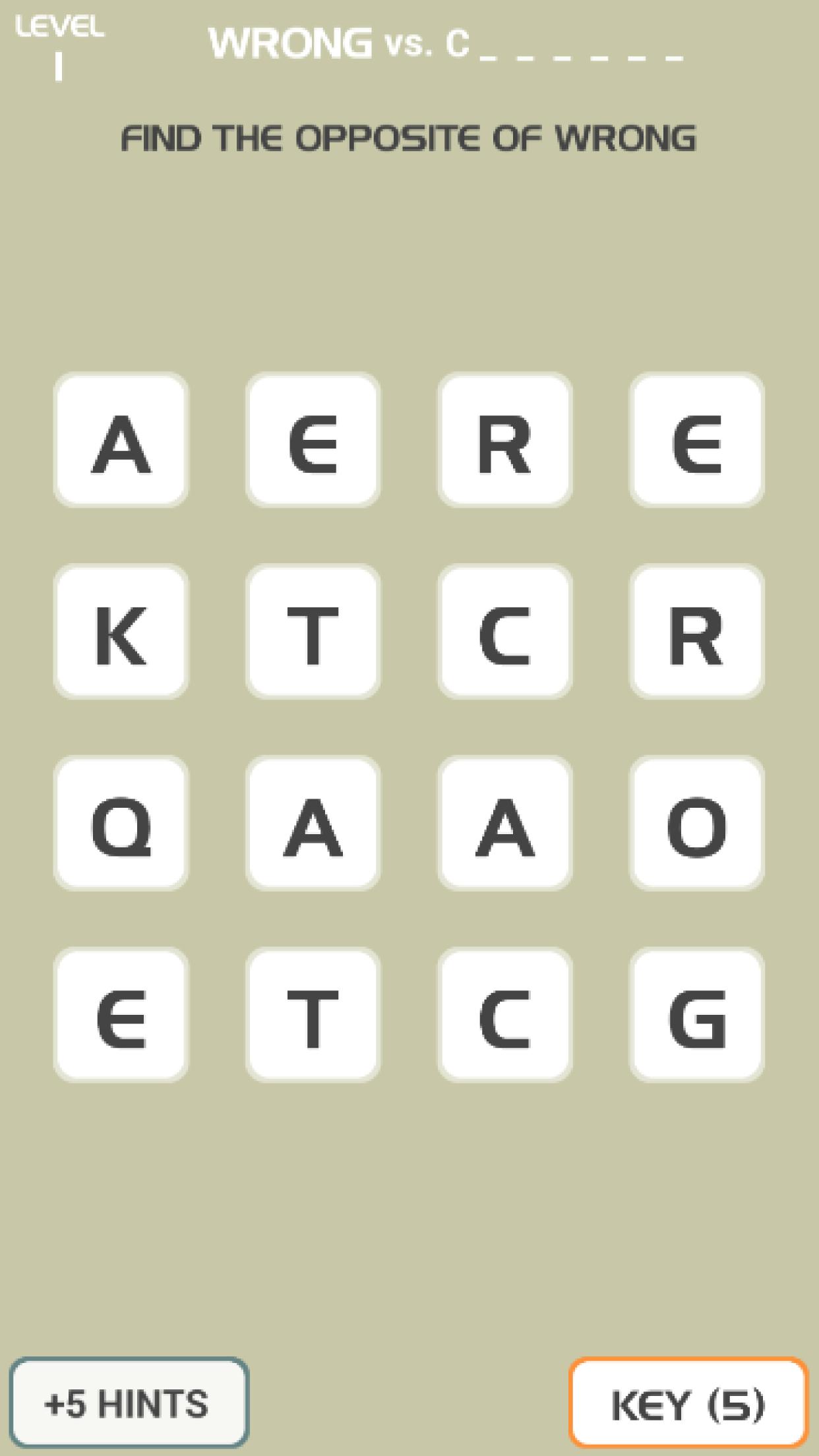 Word Opposite Challenge