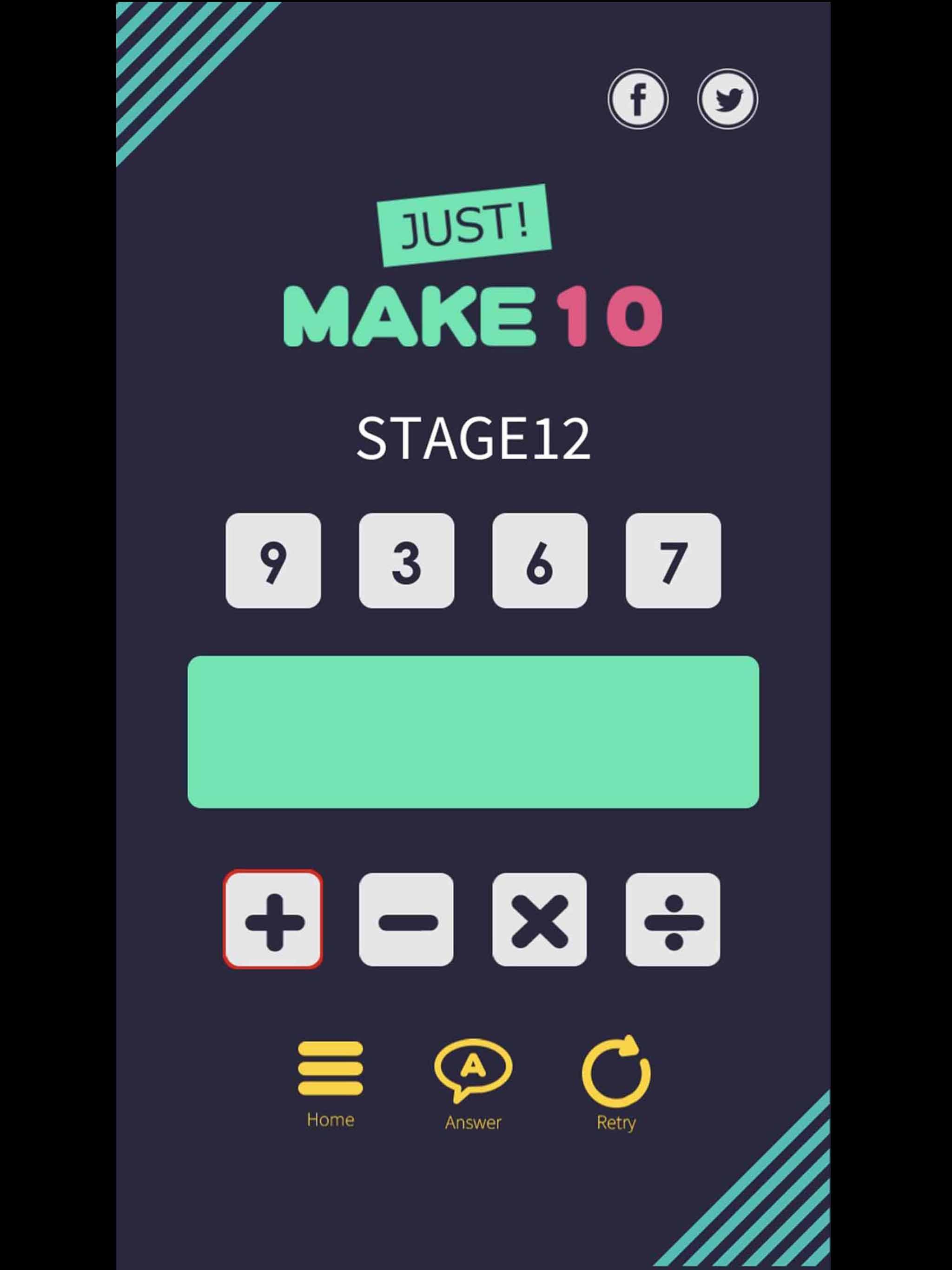 Just make 10 - Math games