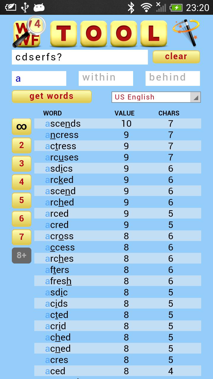 WWF Words with Friends Helper