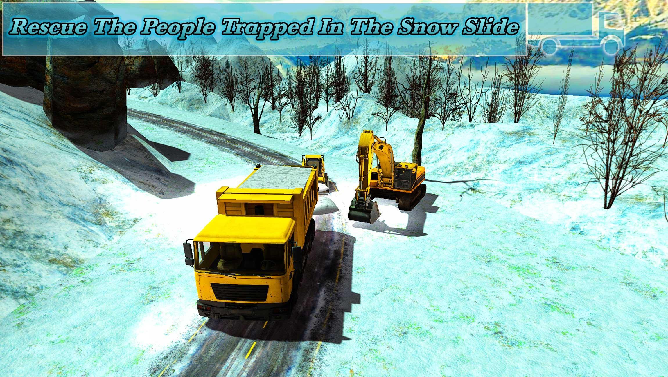 Heavy Snow Excavator Crane Op