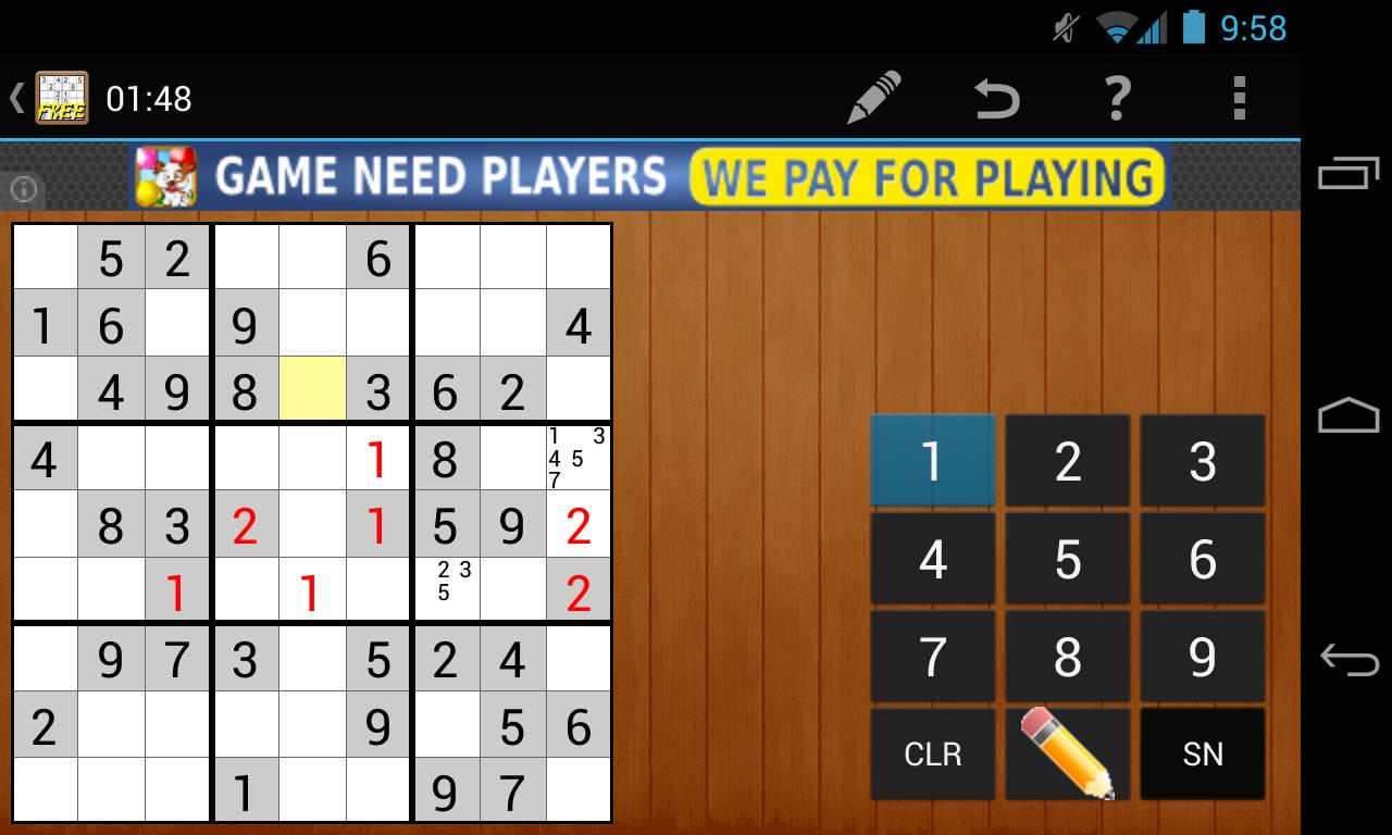 Tablet Sudoku Free